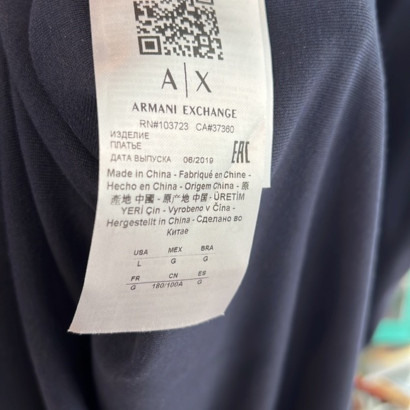 Armani Exchange Maxi Tank Dress, Navy Blue - Picture 5 of 7